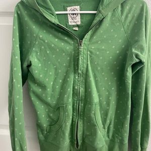 Green Merona polka dot hoodie